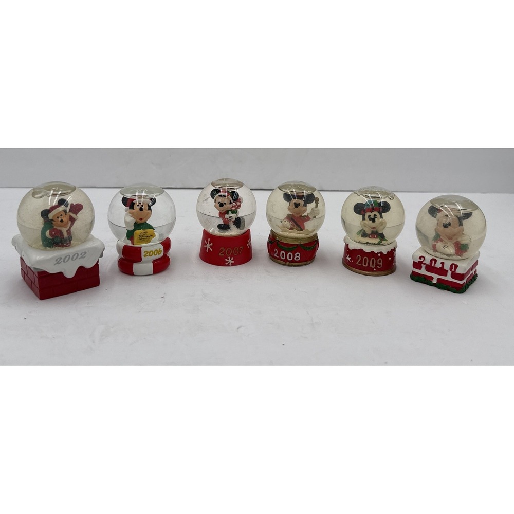 Mickey Mouse Mini Snow globes J C Penney Exclusive Giveaway Lot Of 6